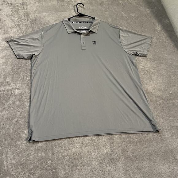 Nine Line Polo Shirt Mens 2XL XXL Grey Short Sleeve Military Casual Golf - Picture 1 of 5